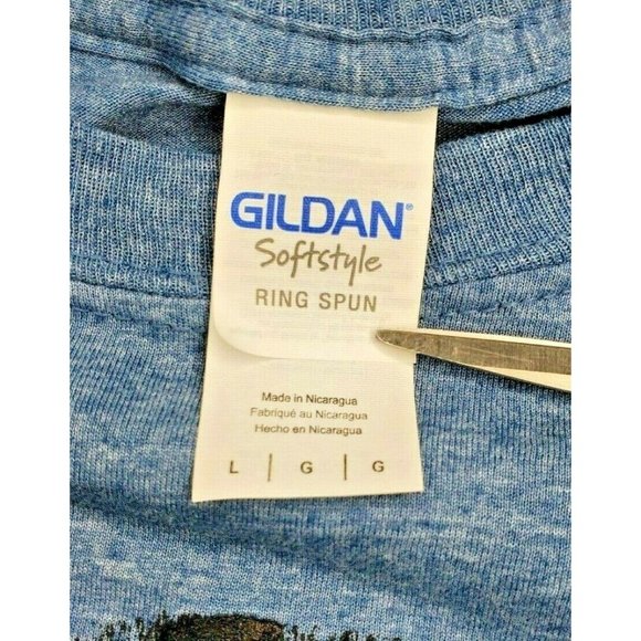 Gildan Softstyle Ringspun Cotton Velvet Leopard Head Zoo De Granby Blue T Shirt - Picture 8 of 11